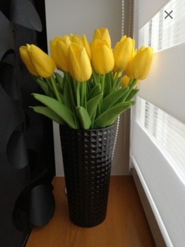 Tulipany silikonowe żółte , bukiet!