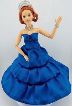 Suknia sukienka ubranko dla Barbie CURVY zest 9el