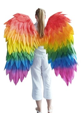 Tęczowe skrzydła anioła LGBT pride kostium flaga