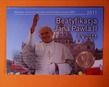 2 zł GN 2011 - Beatyfikacja Jana Pawła II blister