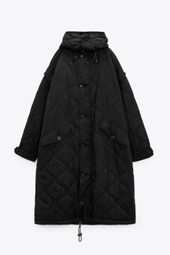 Zara pikowana parka M/L oversize