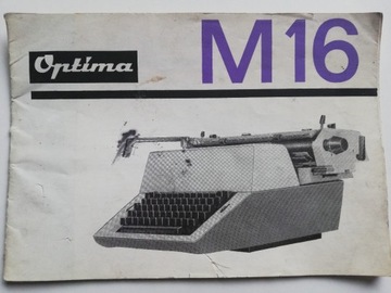 Maszyna do pisania - OPTIMA M16 - instrukcja