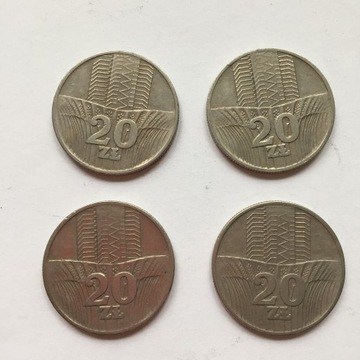 20zł Wieżowiec 1976r ,mater.CuNi,waga10,15g,śr.29m