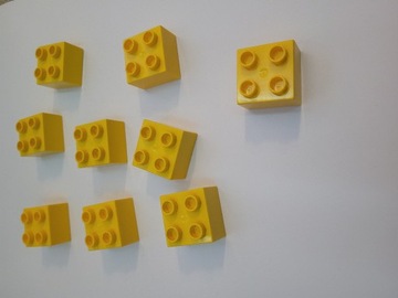 Lego Duplo Klocek Budowlany 2x2  żółty