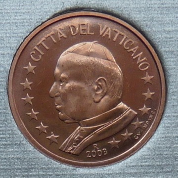 WATYKAN 2003 - 5 CENTÓW UNC !!!!!!