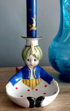 Świecznik NIESPODZIANKA BIEDROŃKA porcelana 