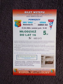 ODRA WODZISŁAW - GÓRNIK ZABRZE 23-4-2005