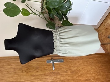 Sinsay 42 XL spódnica miętowa eko skóra taliowana