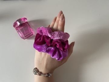 Scrunchies zestaw magenta