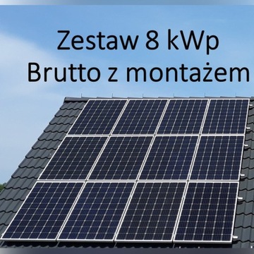 Fotowoltaika Zestaw 8 kW z MONTAŻEM    Panel PV