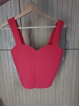 Malinowy top H&M