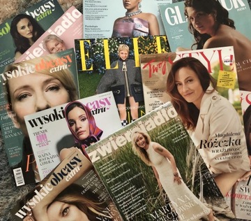 Zwierciadło magazyny Elle Glamour Wysokie obcasy