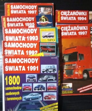 Samochody świata katalog różne roczniki.