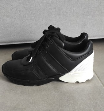 Chanel adidasy skórzane czarne rozmiar 39