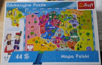 TREFL EDUKACYJNE PUZZLE  *MAPA POLSKI* 