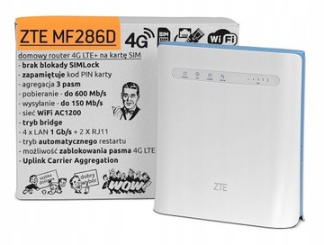 ZTE MF286D NOWY Router LTE+ 600Mbs Agregacja 3pasm