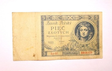 5 Złotych 1930 r.  seria BF