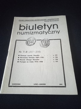 Biuletyn Numizmatyczny 7-8 (207-208) 1985 r. 
