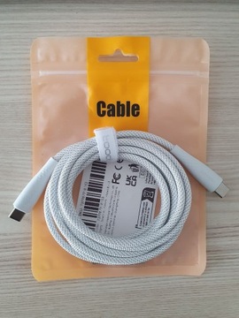 KABEL PRZEWÓD USB-C 2m MIĘKKI PODŚWIETLANE ZŁĄCZA SMARTFON LAPTOP TABLET