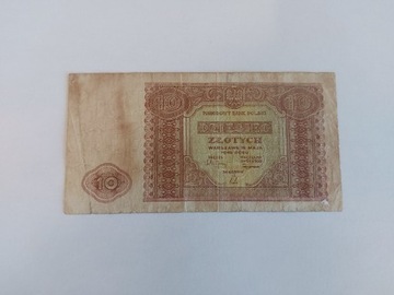 Banknot 10 złotych z 1946 roku