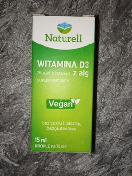 Naturell D3 z alg witamina D krople 06/2024