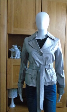 Krótki modny błyszczący płaszcz kurtka - 36