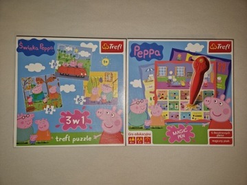 Puzzle + Magic Pen świnka Peppa Pig