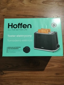 HOFFEN Toster elektryczny opiekacz 900 W czarny