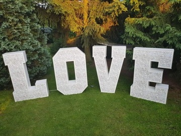 Napis LOVE LED różne kolory 120cm