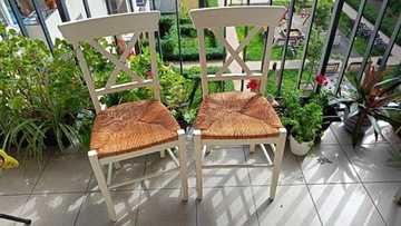 Krzesła styl prowansalski drewniane salon kuchnia komplet 4 sztuki 
