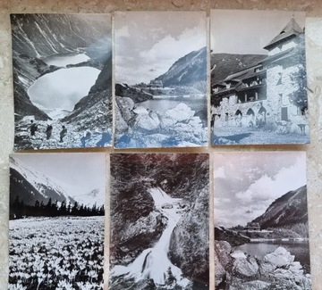ZAKOPANE, MORSKIE OKO - 16 pocztówek z lat 50-60 