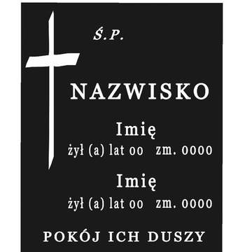 Płyta na pomnik grób nagrobek tablica różne rozmia