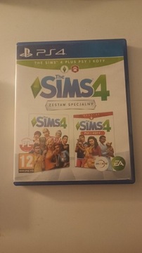 Gra The Sims4 EA PS4 PS5 Płyta PL + Psy i koty DLC