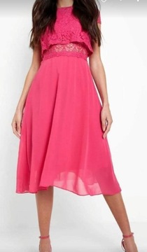 Sukienka różowa Boohoo rozmiar 40 