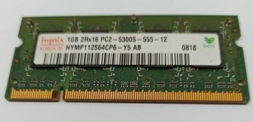 Pamięć RAM SODIMM 1GB DDR2 5300S