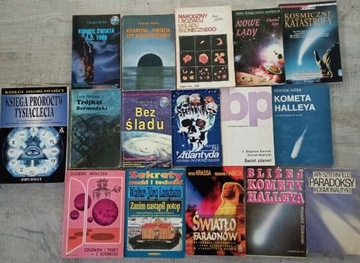 Duży zestaw książek kosmologicznych w dobrej cenie