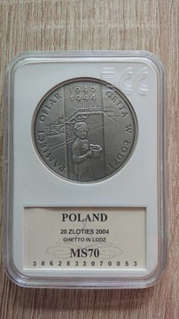 20zł.2004r.Getto w Łodzi GCN MS70 