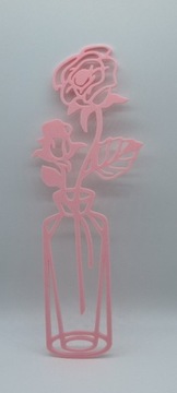 Kwiatki Róże w 'wazonie', 2D, dekoracja