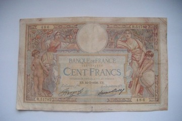 BANKNOT FRANCJA  100 Franków 1936 r. seria R