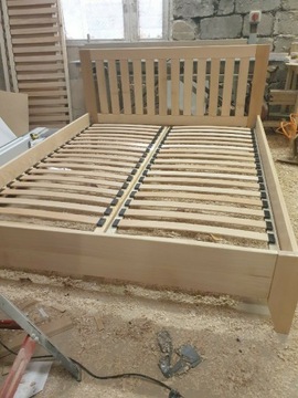 Łóżko bukowe 160x200 lite drewno plus szuflady