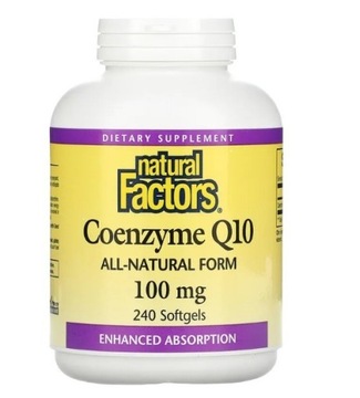 Natural Factors Koenzym Q10 100 mg 240 Softgels