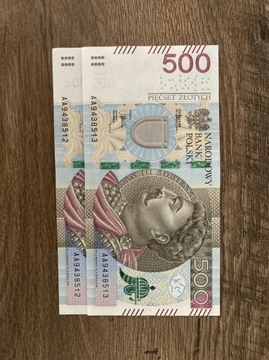 Banknoty 500 zł (limitowana edycja )