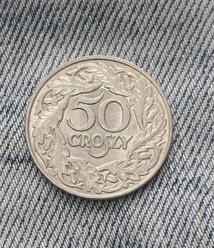 50 groszy 1923 r. PIĘKNA  zjawiskowa