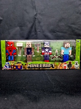 Figurki Minecraft Avengers 4szt Kapitan Ameryka