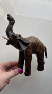 Figurka słoń podniesiona trąba 20 cm