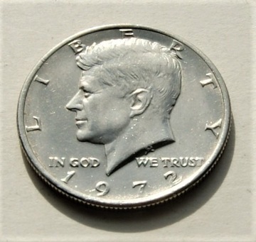 1/2 dolar 1972 half dollar Kennedy Stan!!