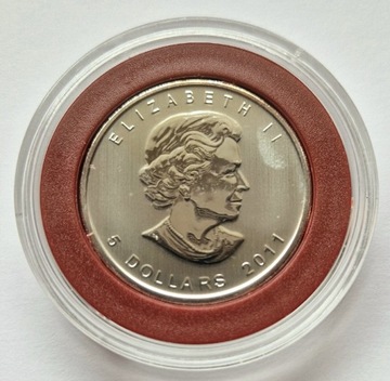 Srebrna moneta Liść Klonowy, Kanada, 1 Oz, 2011