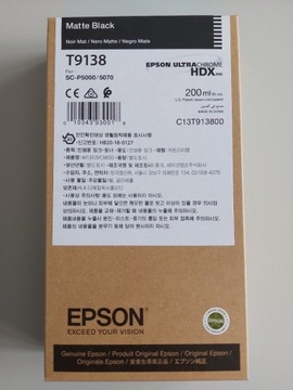 Wkład EPSON T9138 MBK - czarny matowy (200 ml)