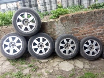 Alufelgi opony 5 sztuk 15" 5x112 Touran Passat itp