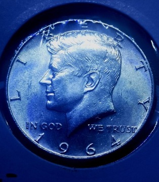 Moneta 1/2 dolara 1964r srebro